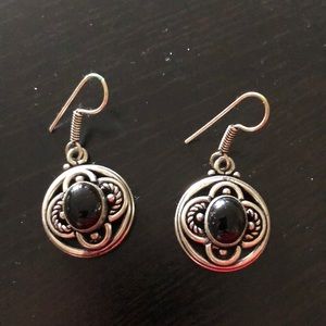 Pretty silver/black earrings!